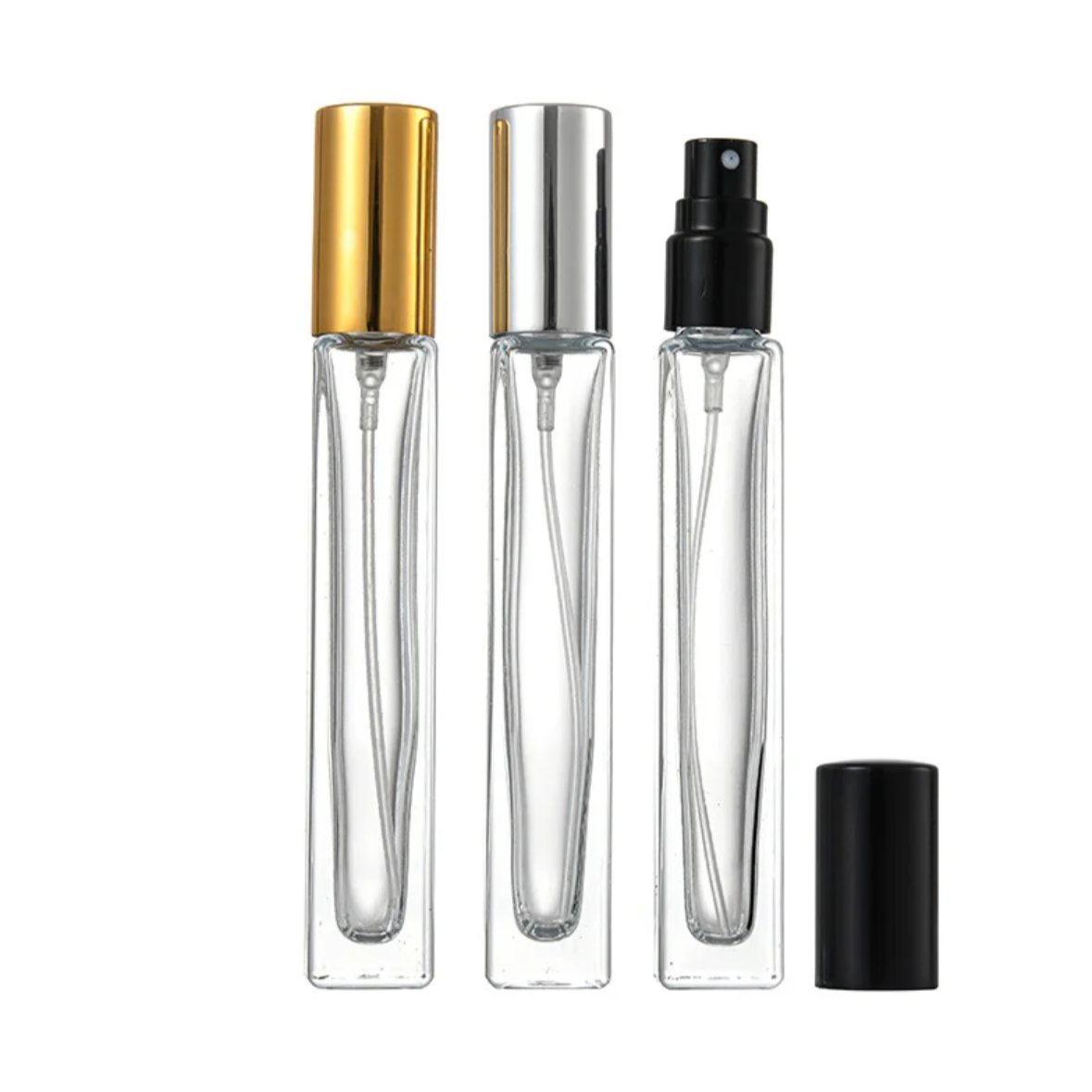 10ml Thick Glass Square Decant Bottle